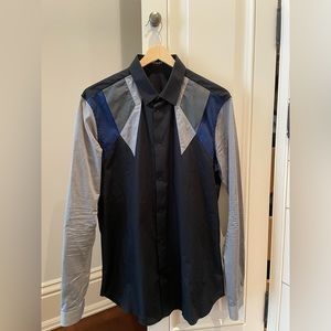 Mugler Modern Shape Design Snap Button Down Shirt